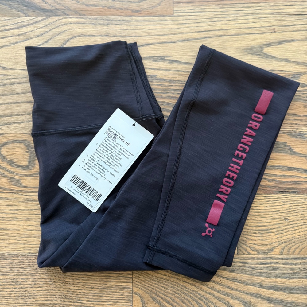 NWT Lululemon Wunder Train Leggings with Orangetheory Logo